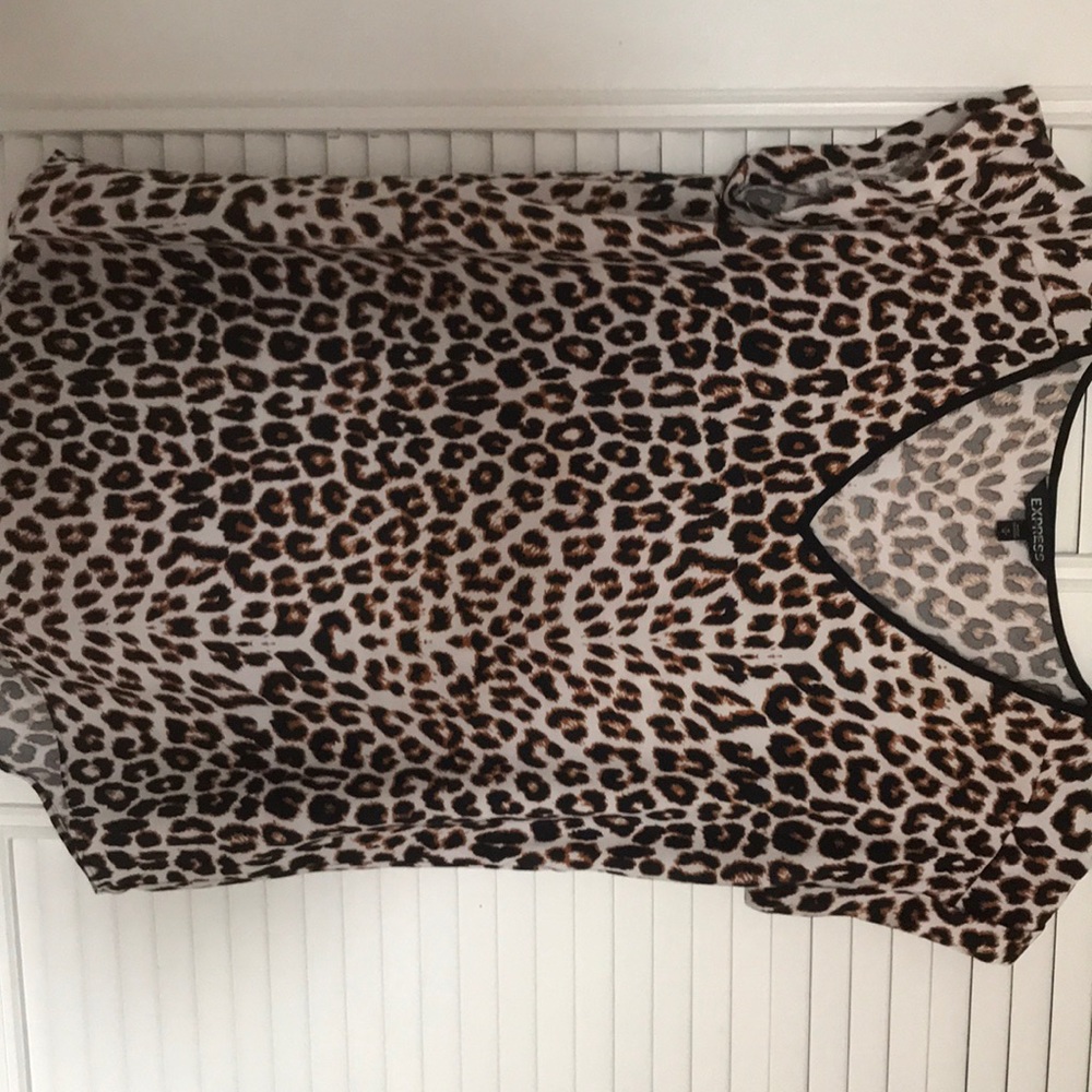 Express leopard  print blouse.